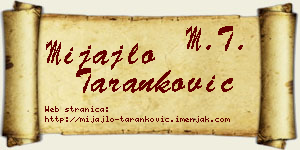 Mijajlo Taranković vizit kartica